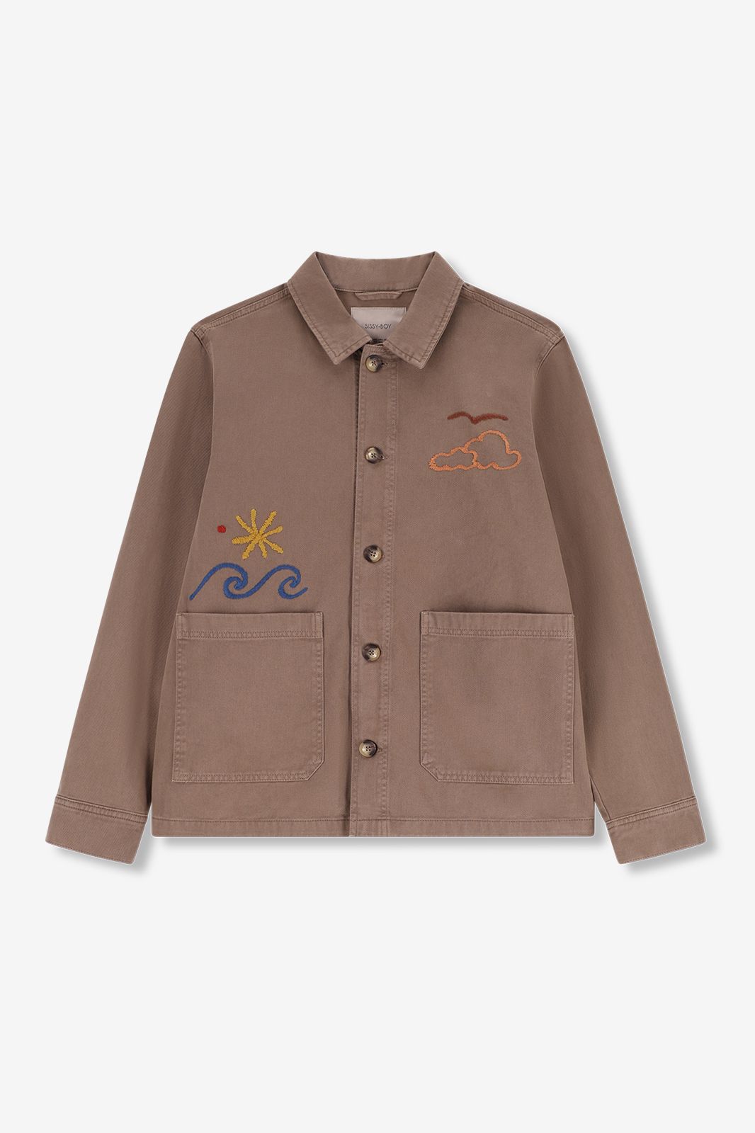 Worker Jacke mit Artwork - braun