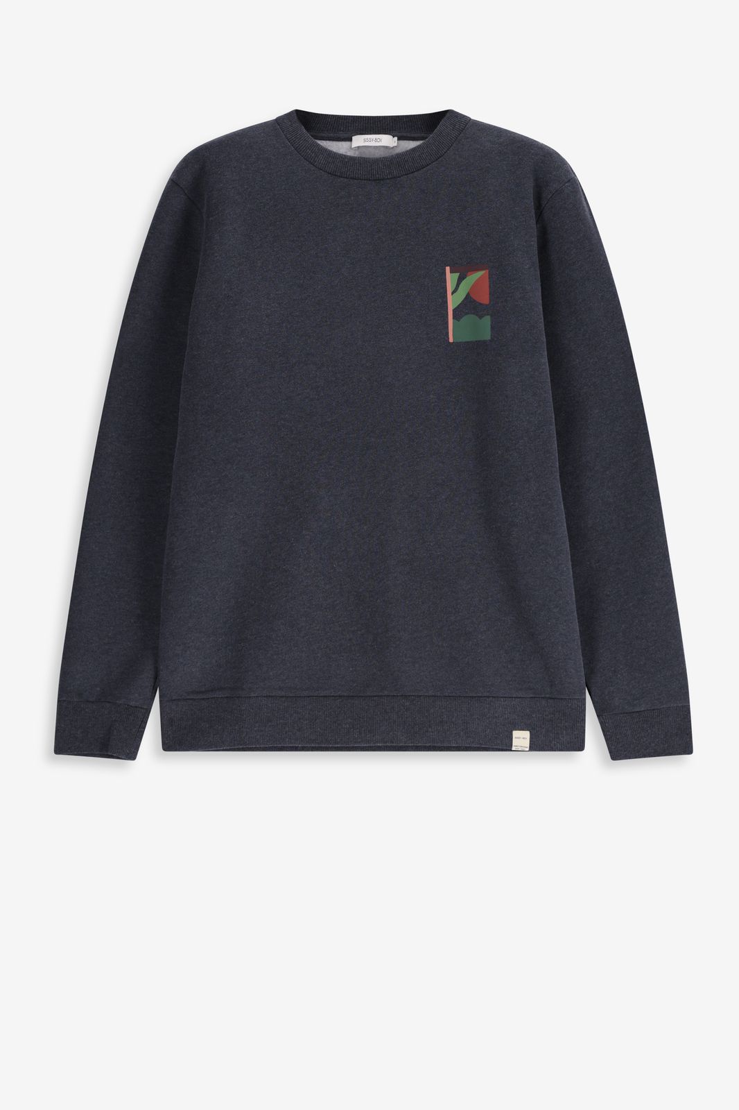 Sweater mit Print - dunkelgrau