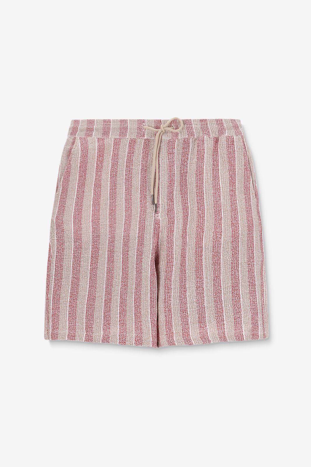 Gestreifte Shorts - dunkelrot