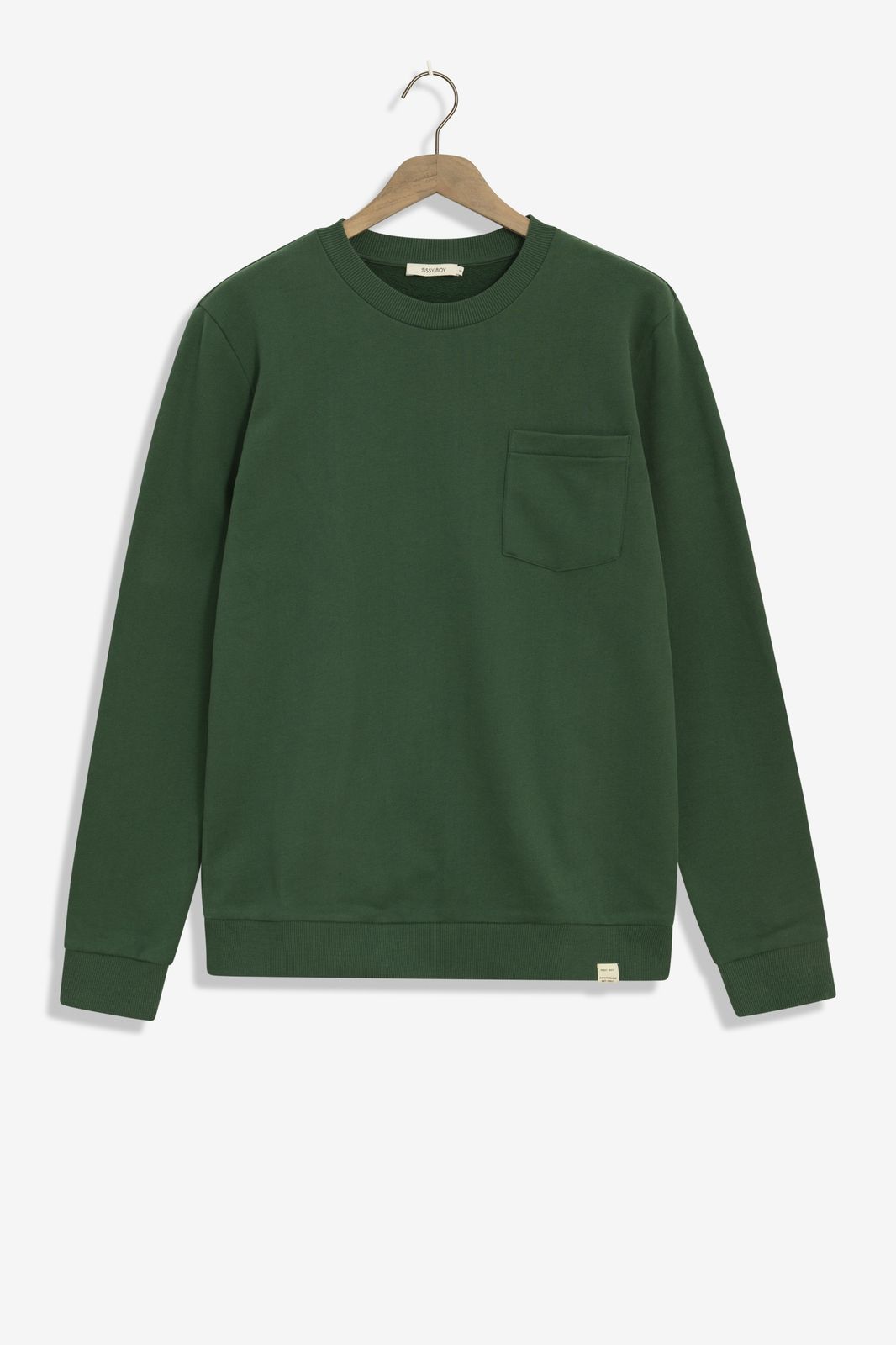 Sweater mit Brusttasche - dunkelgrün