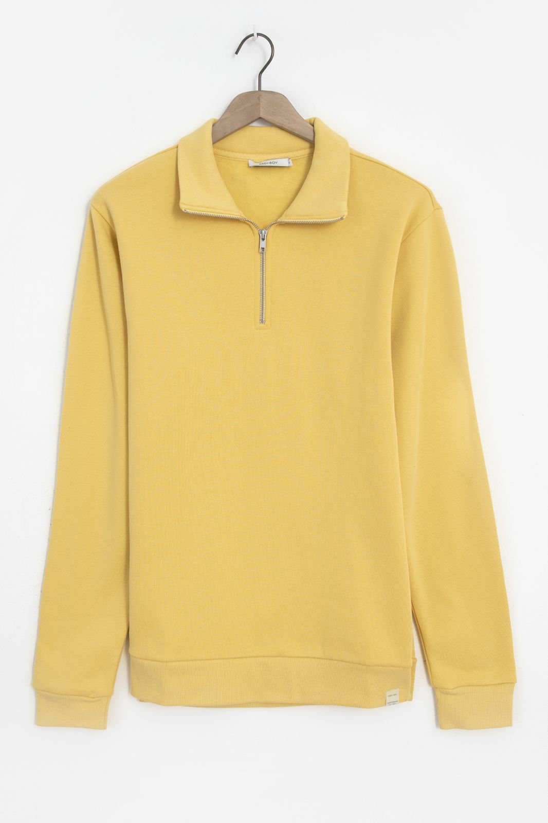 Sweater mit Reißverschluss - gelb