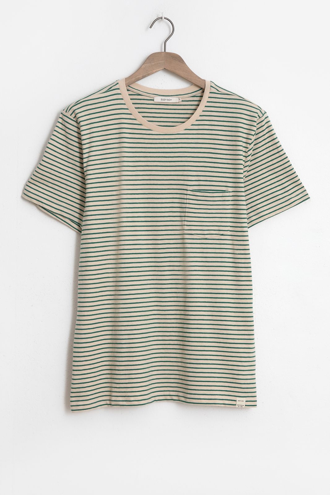 Gestreiftes T-Shirt - grün