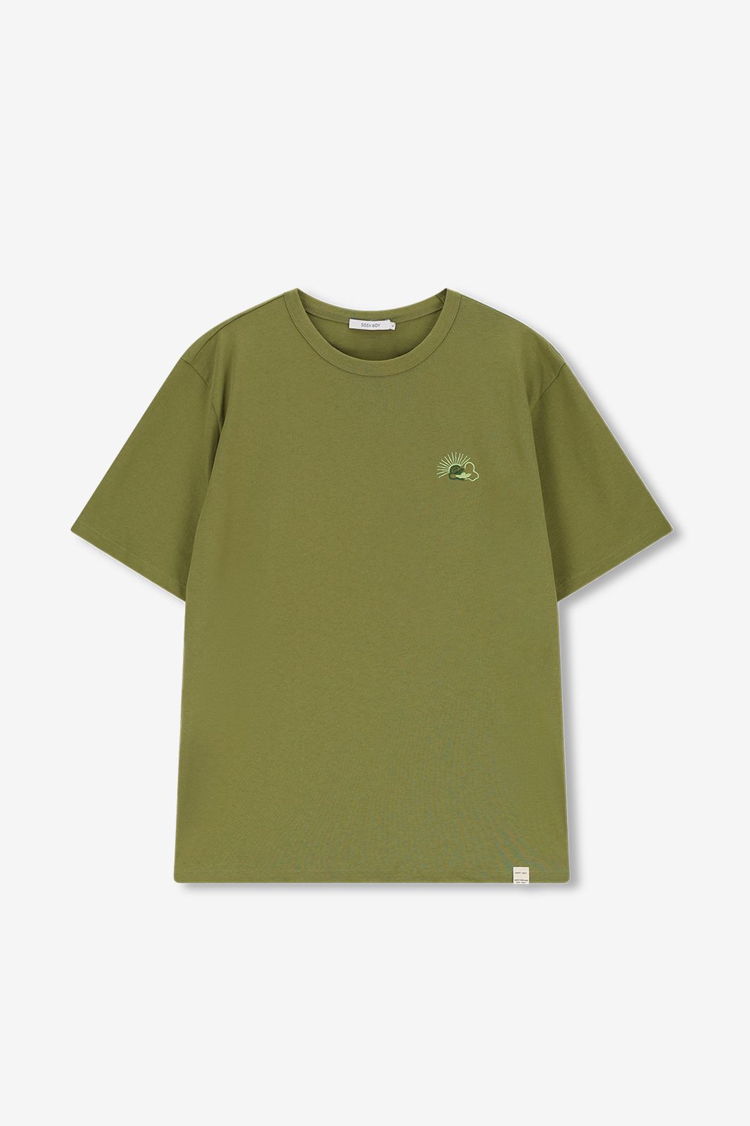 T-Shirt mit Stickerei - grün