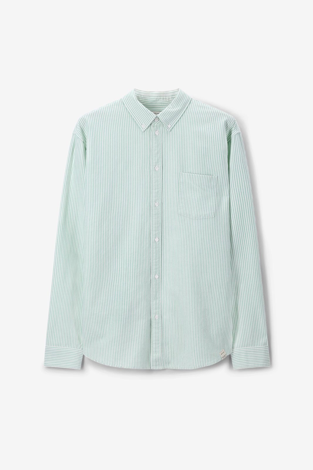 Gestreiftes Hemd - hellgrün