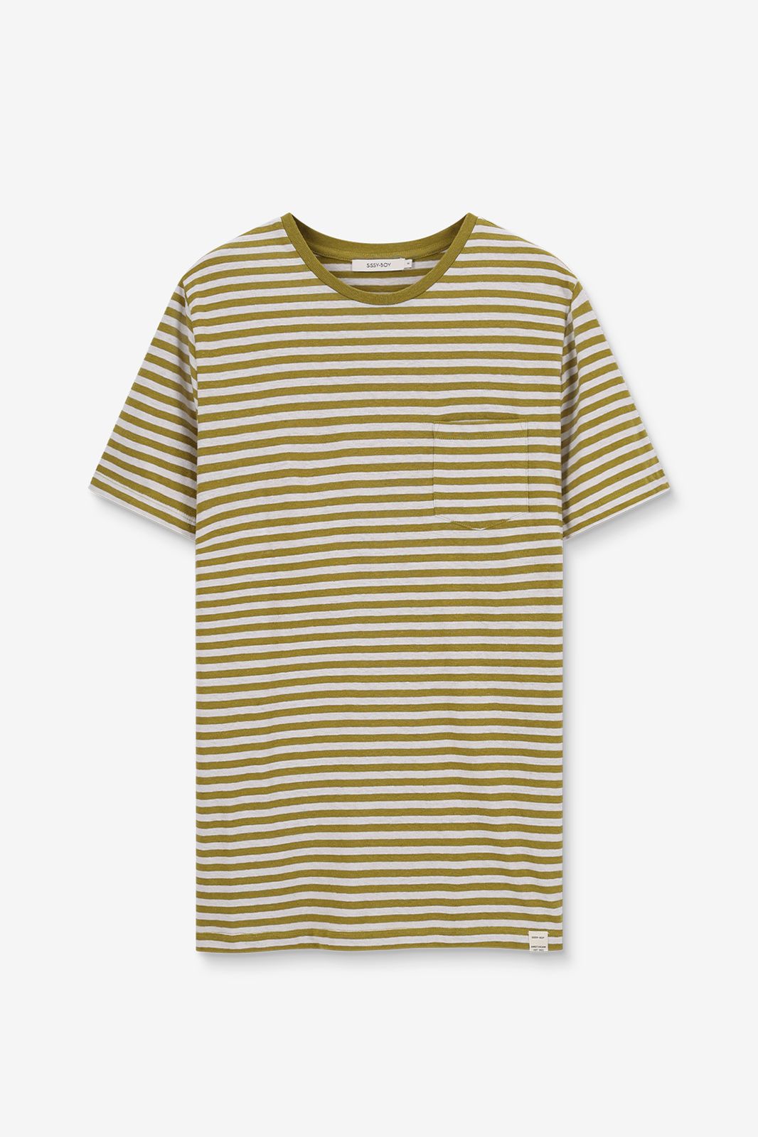 Gestreiftes T-Shirt - hellgrün