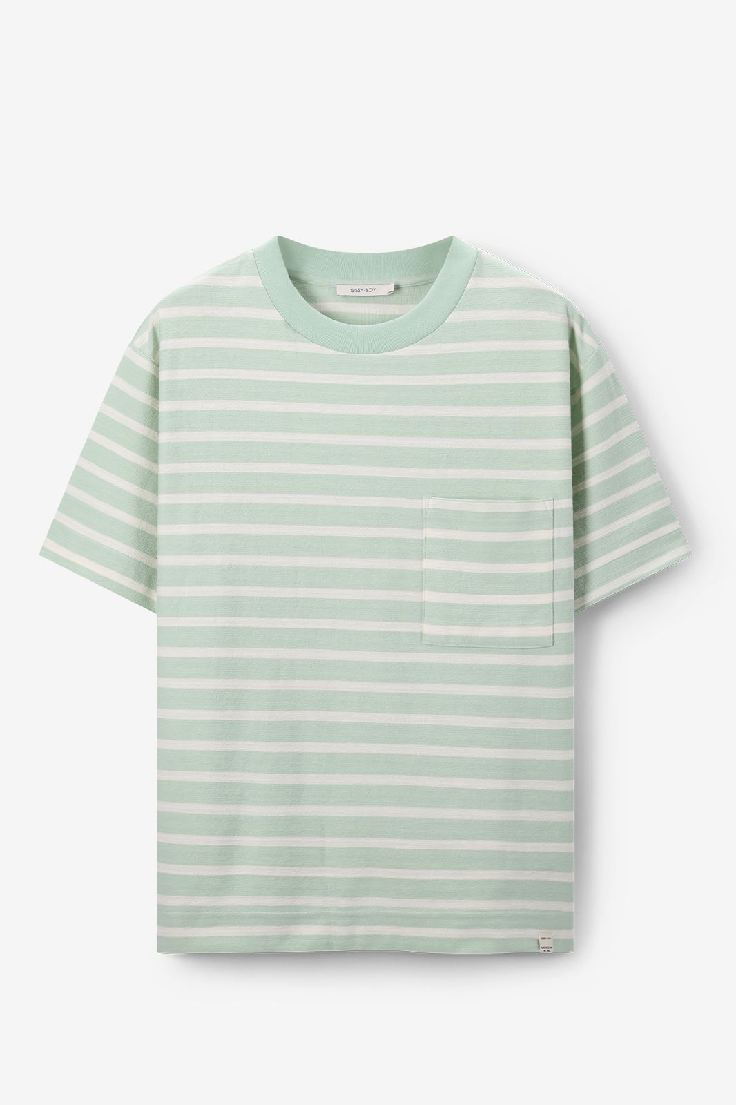 Gestreiftes T-Shirt - hellgrün
