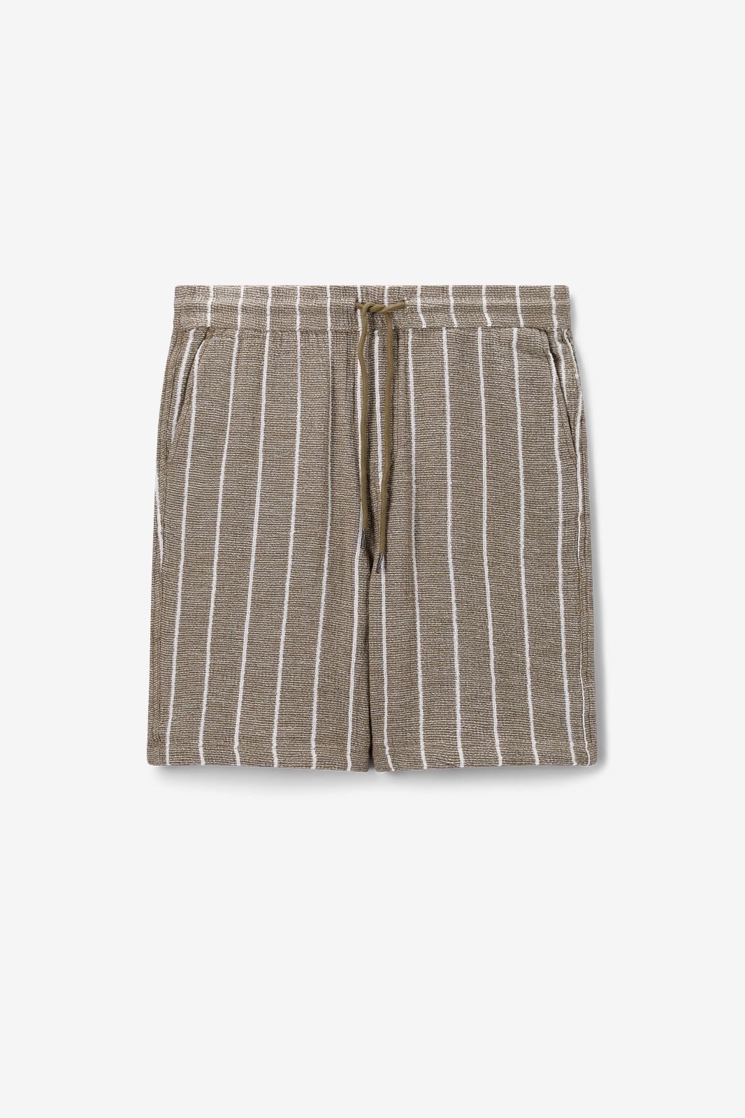 Gestreifte Shorts - hellgrün