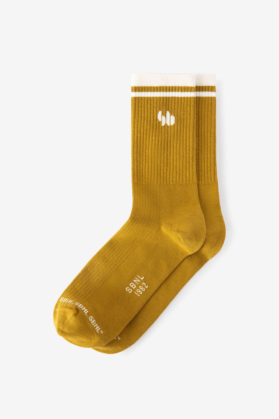 Socken mit Logo - senfgelb