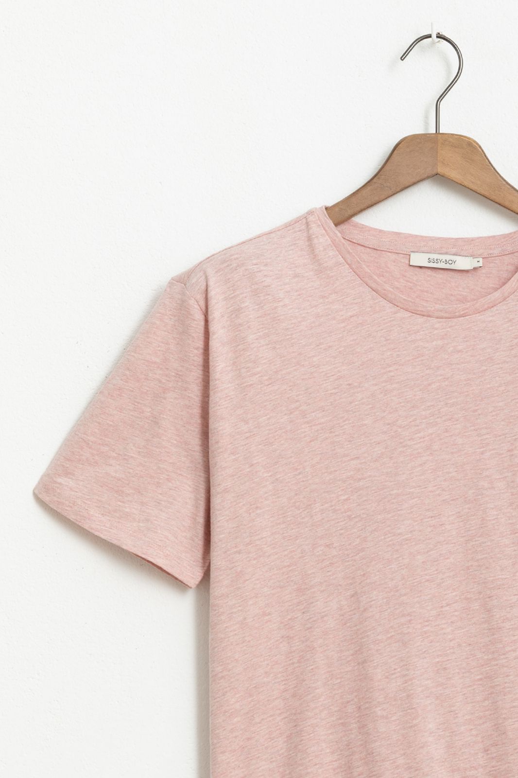 Basic-Shirt Melange - rosa
