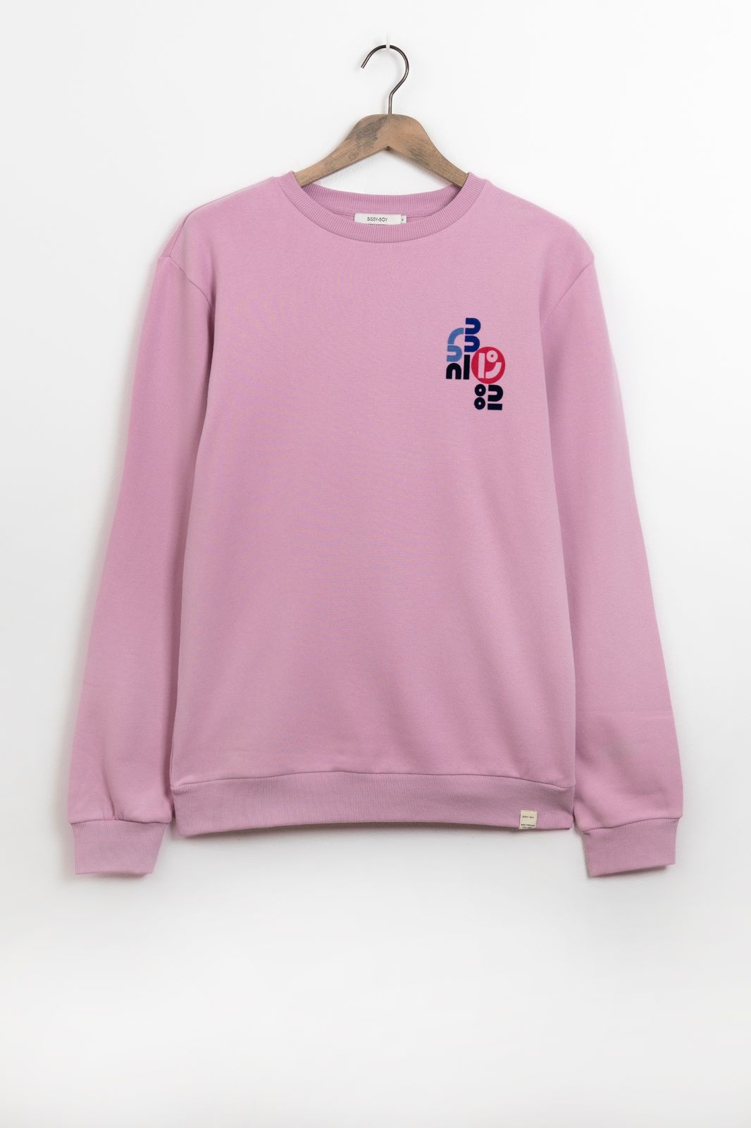 Sweater mit Artwork-Print - rosa