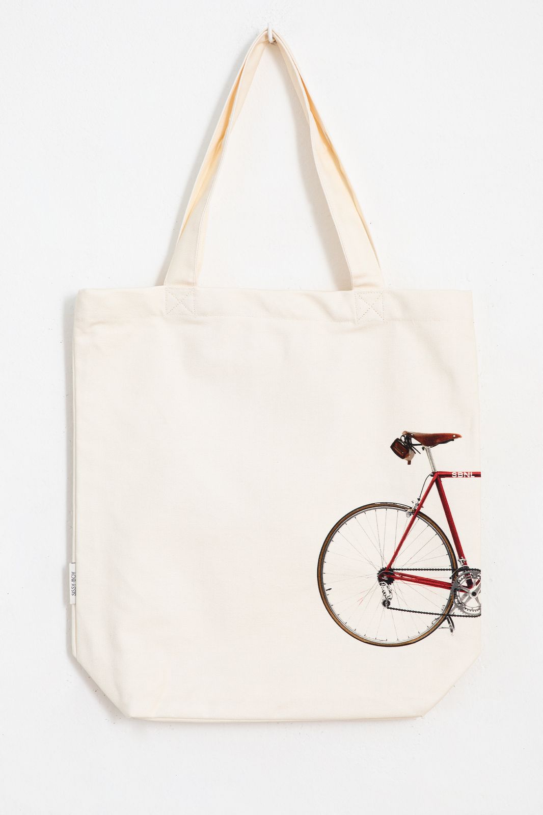 Canvas-Shopper mit Fahrrad-Print