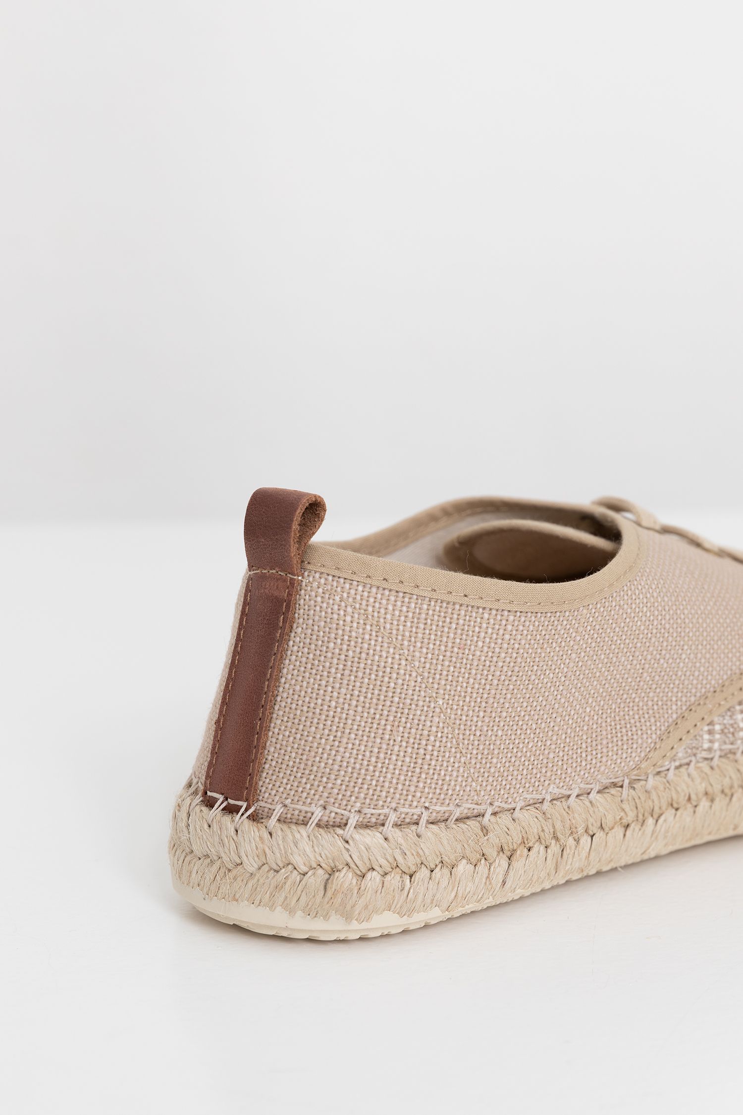 Beige espadrilles met veters - Heren | Sissy-Boy
