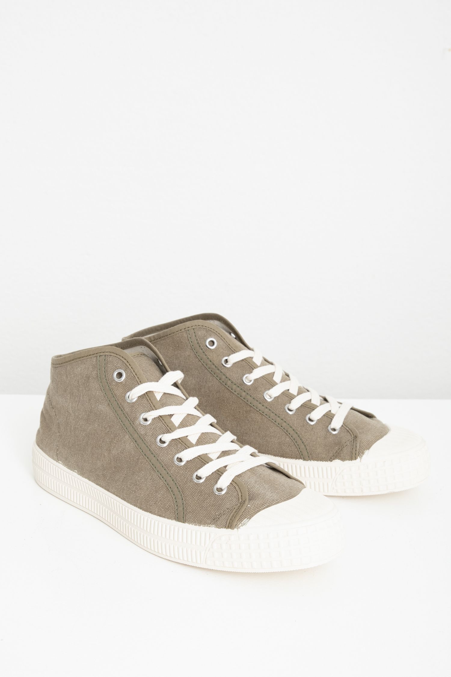 Hoge taupe canvas sneakers - Heren | Sissy-Boy