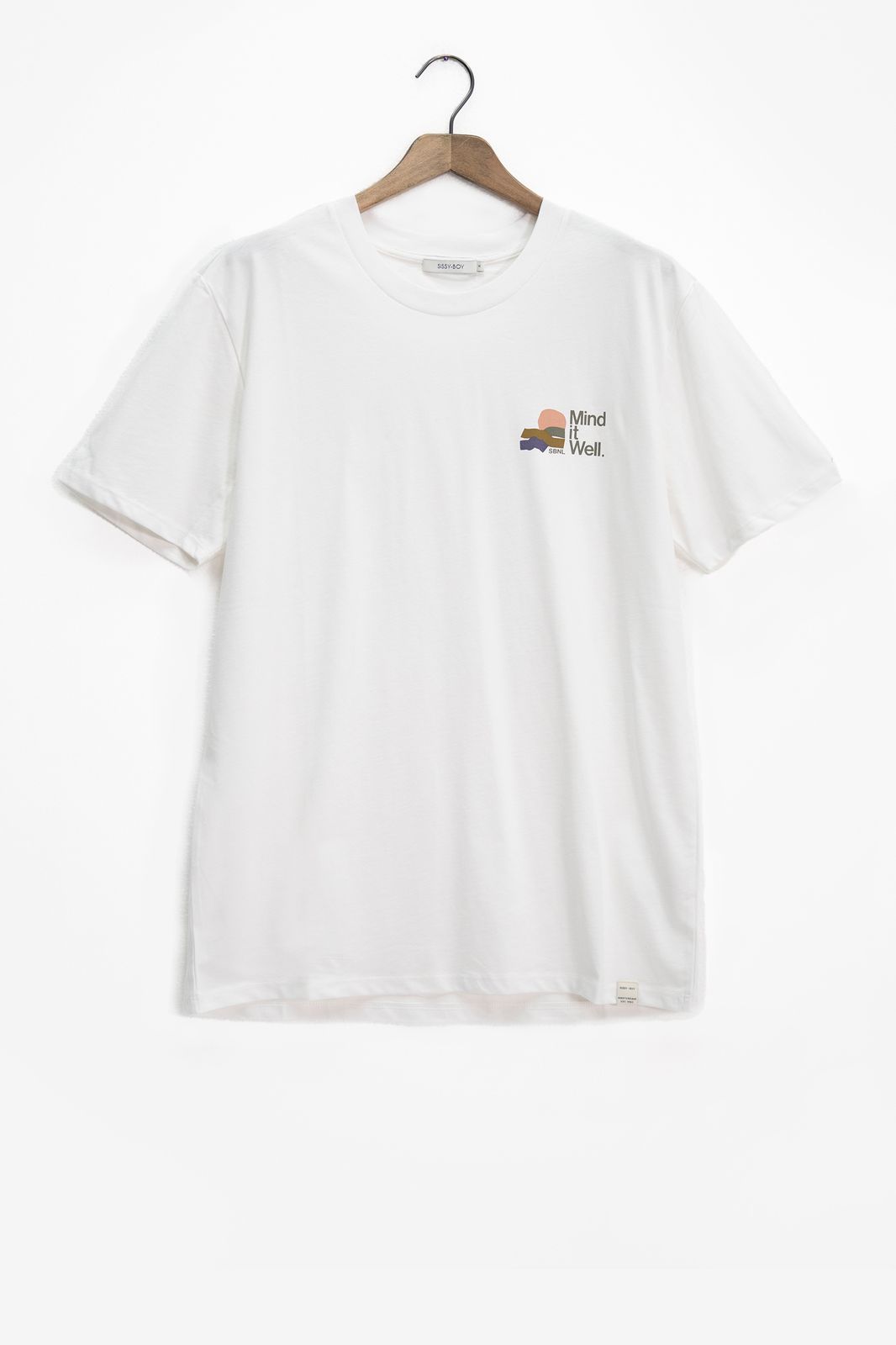 T-shirt en coton avec imprimé - blanc