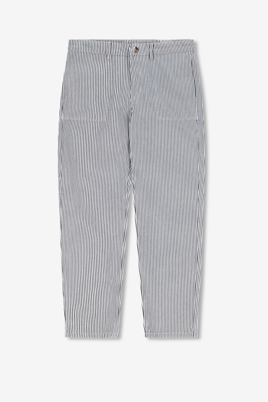 Pantalon rayé avec poches plaquées
