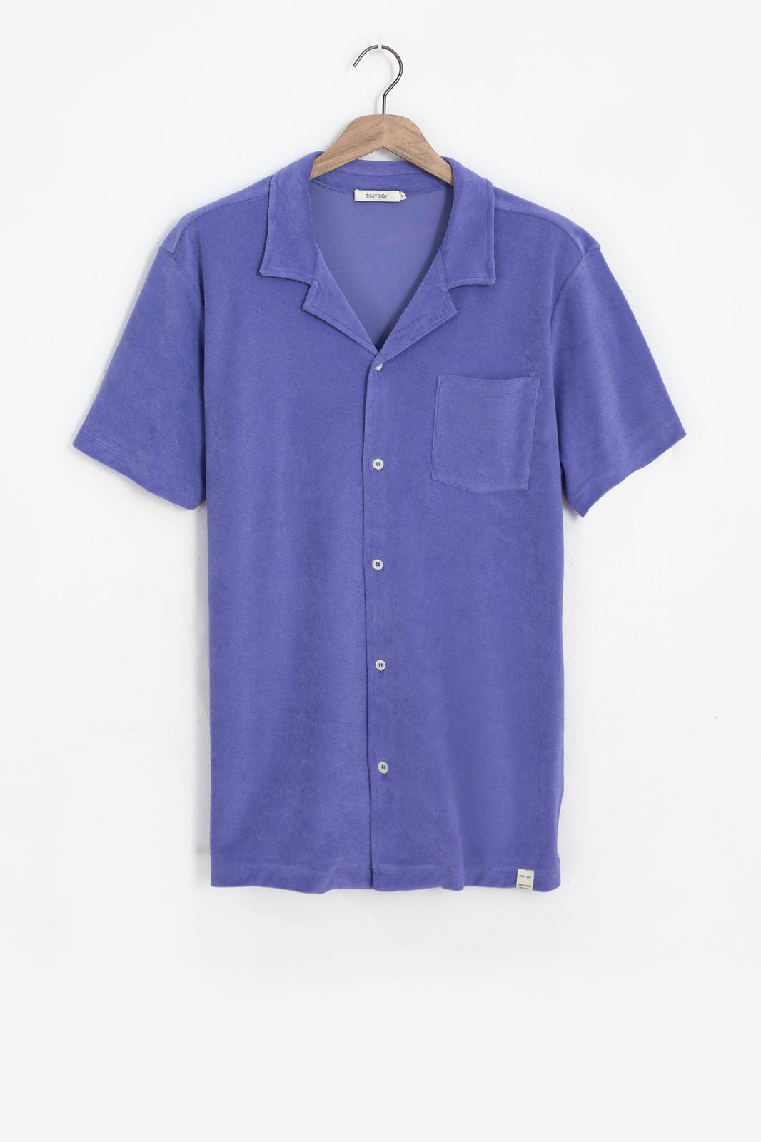 Polo tissu éponge avec boutons - violet