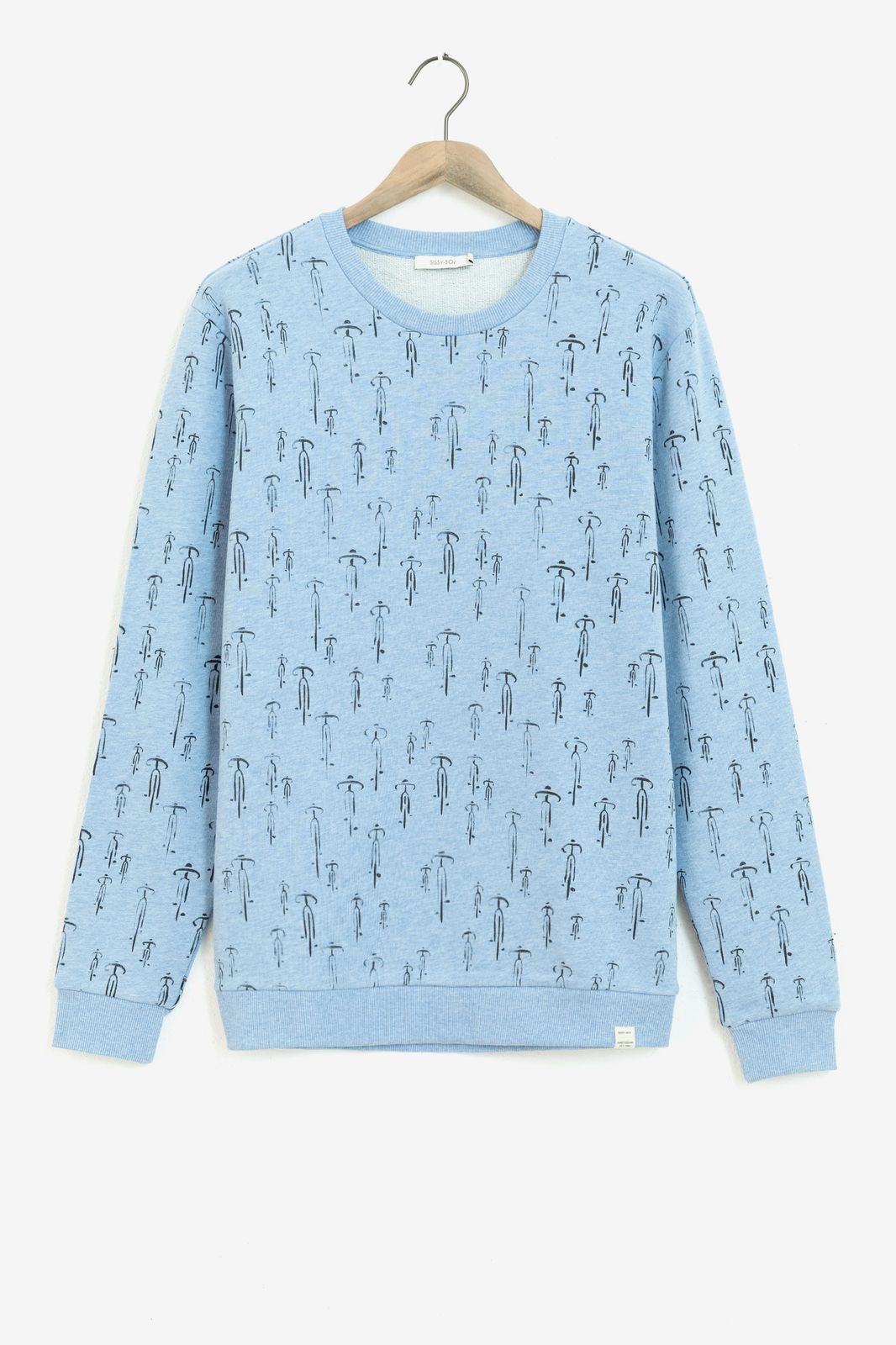 Sweatshirt imprimé intégral - bleu clair