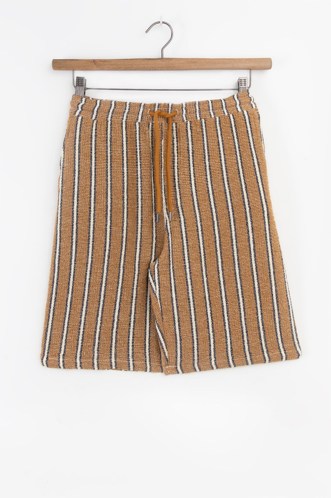 Short à rayures - marron doré