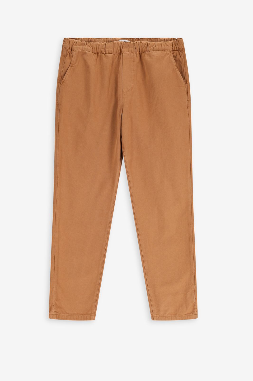 Pantalon en coton avec cordon de serrage - marron