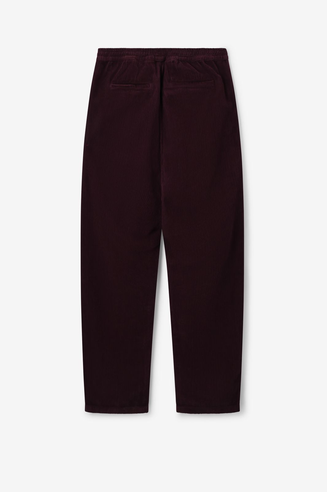 Pantalon taille mi-haute en velours côtelé - marron foncé
