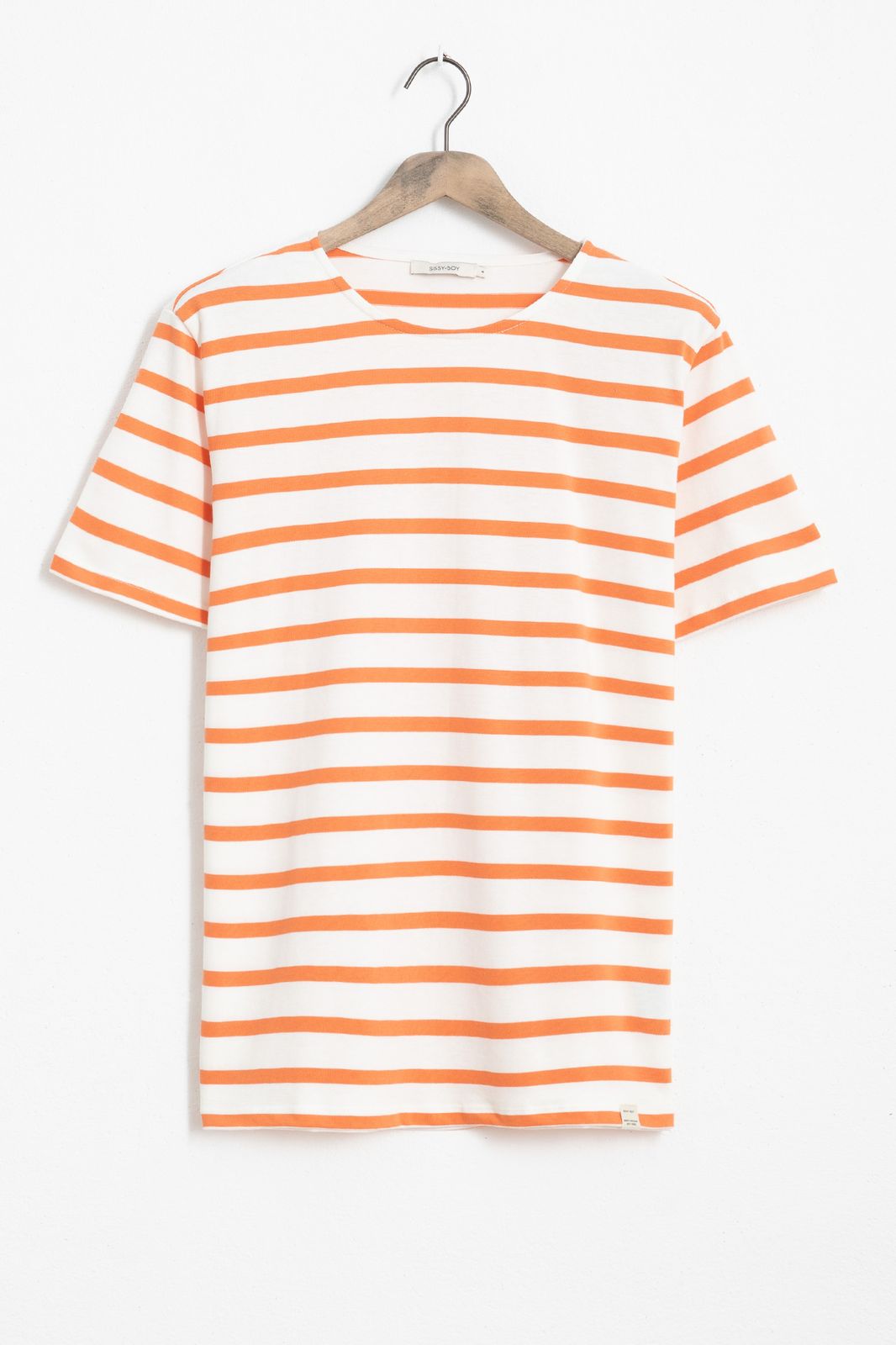 T-shirt rayé - orange
