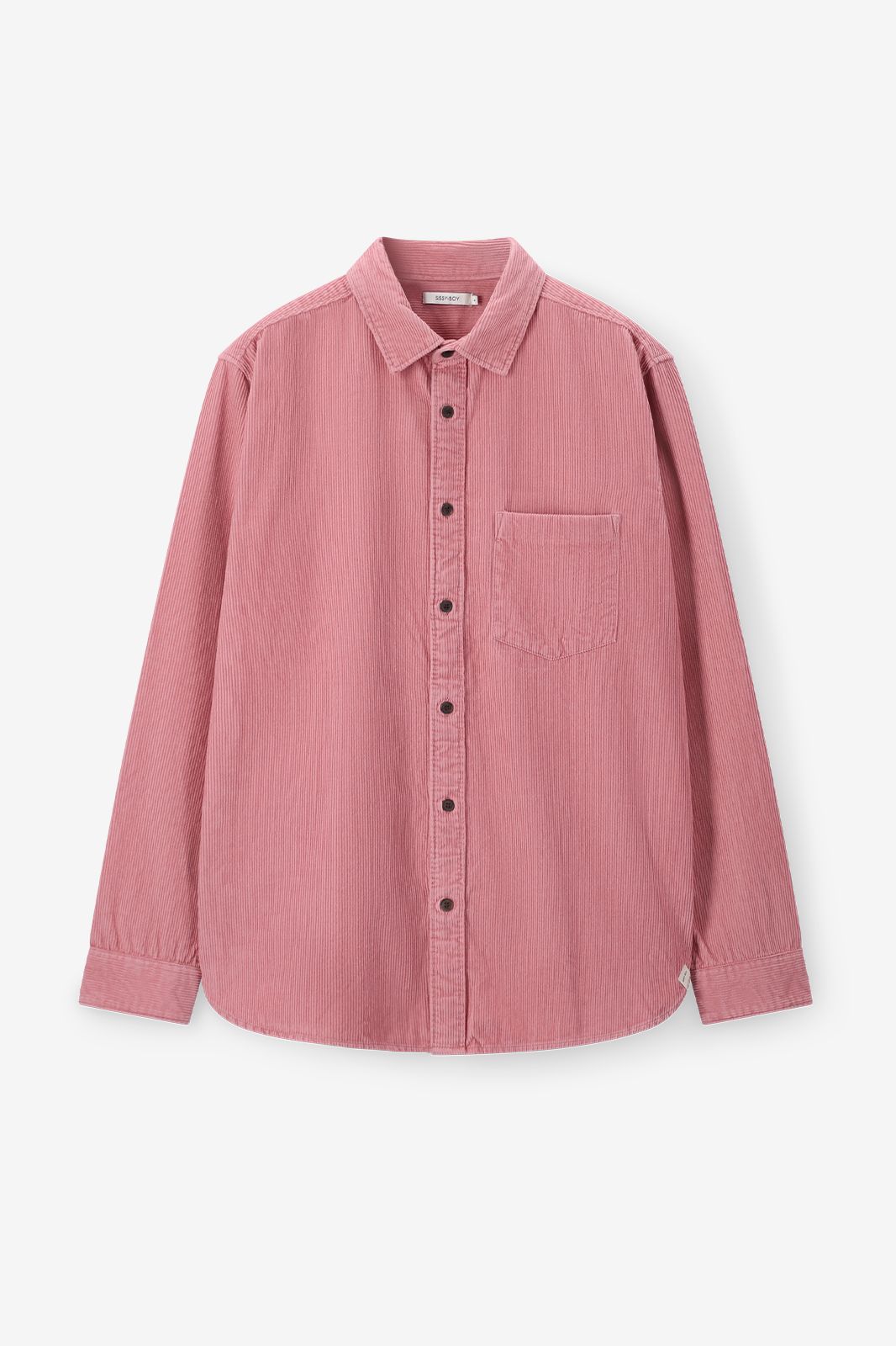 Chemise en velours côtelé - rose
