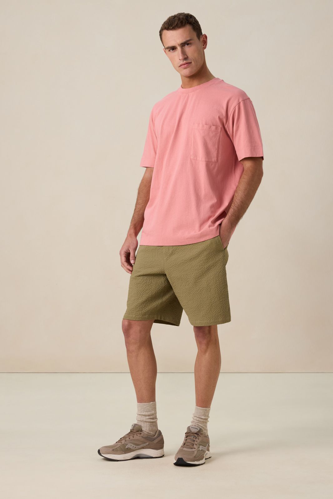 T-shirt boxy - rose clair