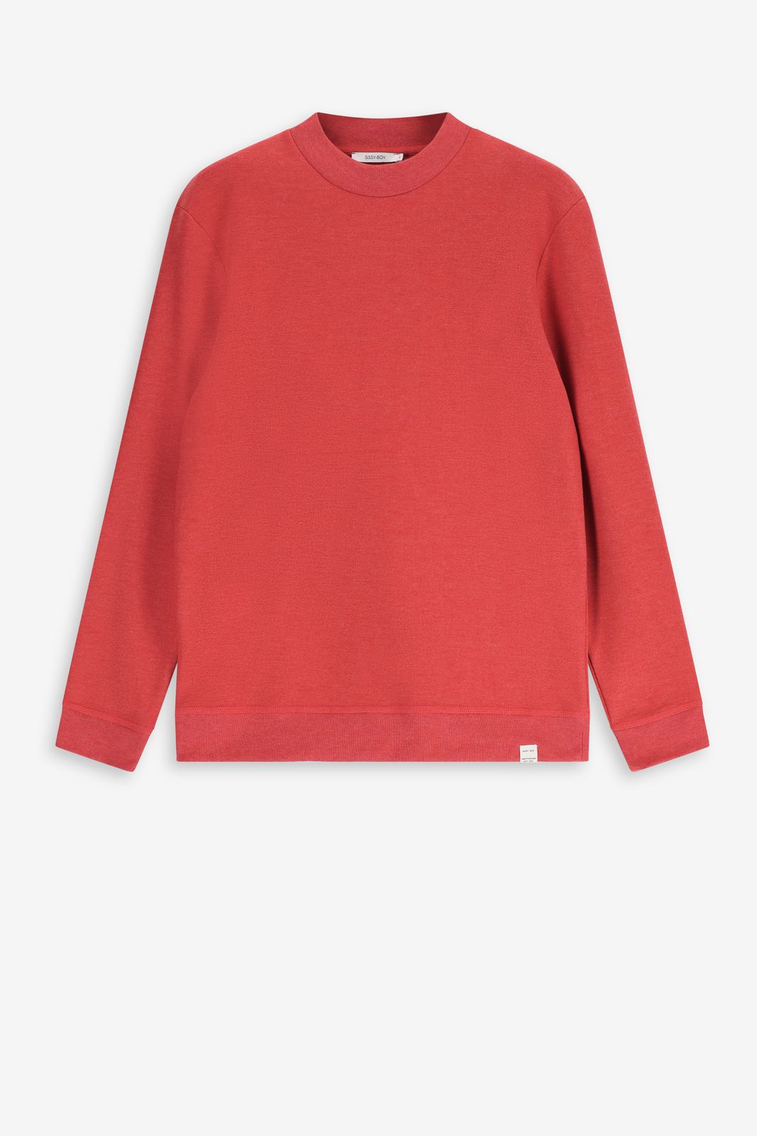 Sweat avec col montant - rouge