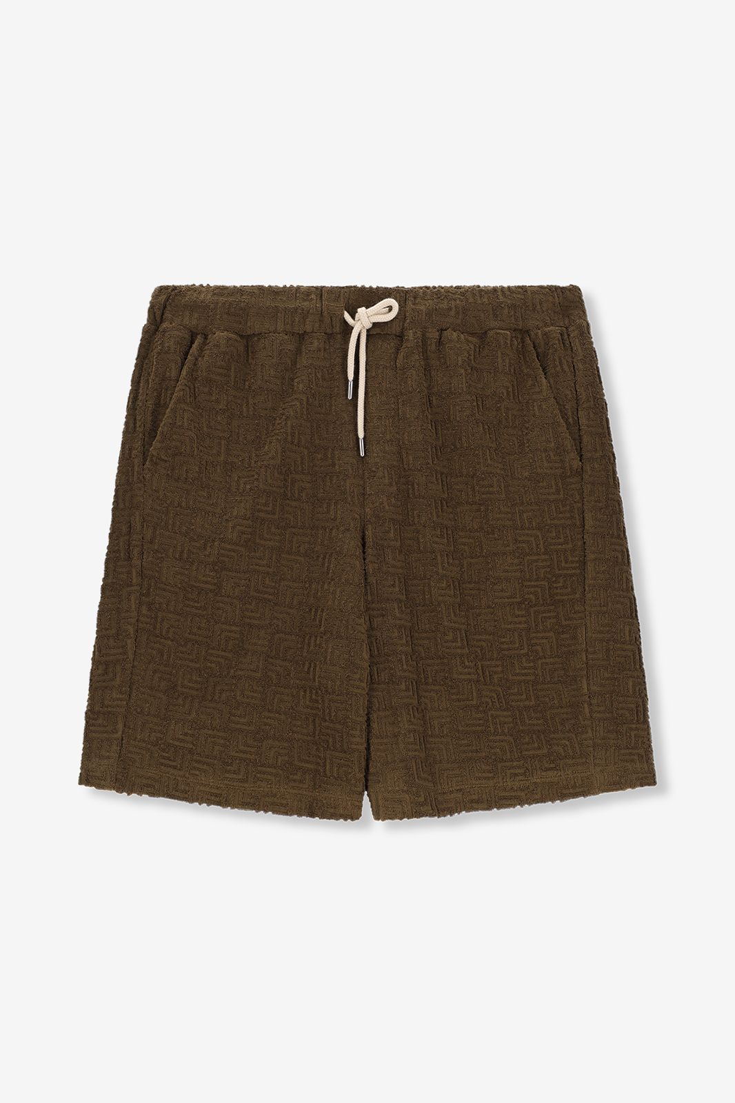 Short en tissu éponge - vert foncé