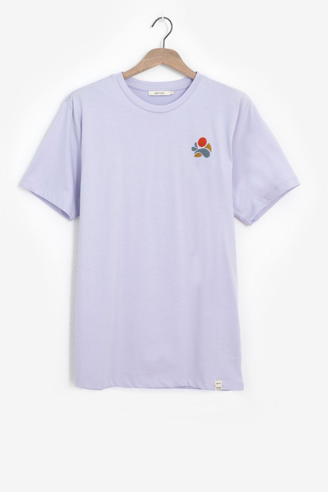 T-shirt en coton avec imprimé - violet clair
