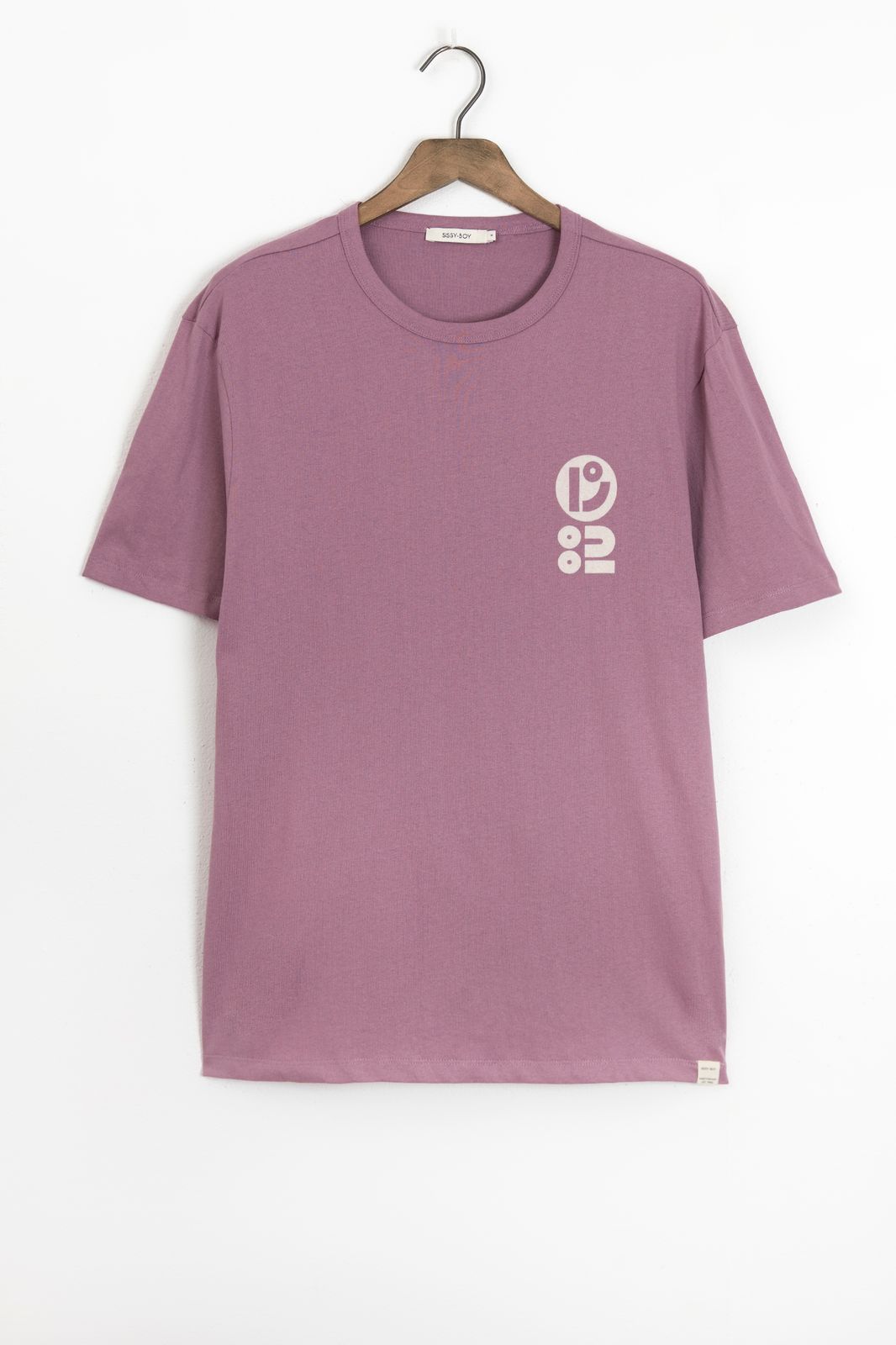 T-shirt en coton avec illustration - violet