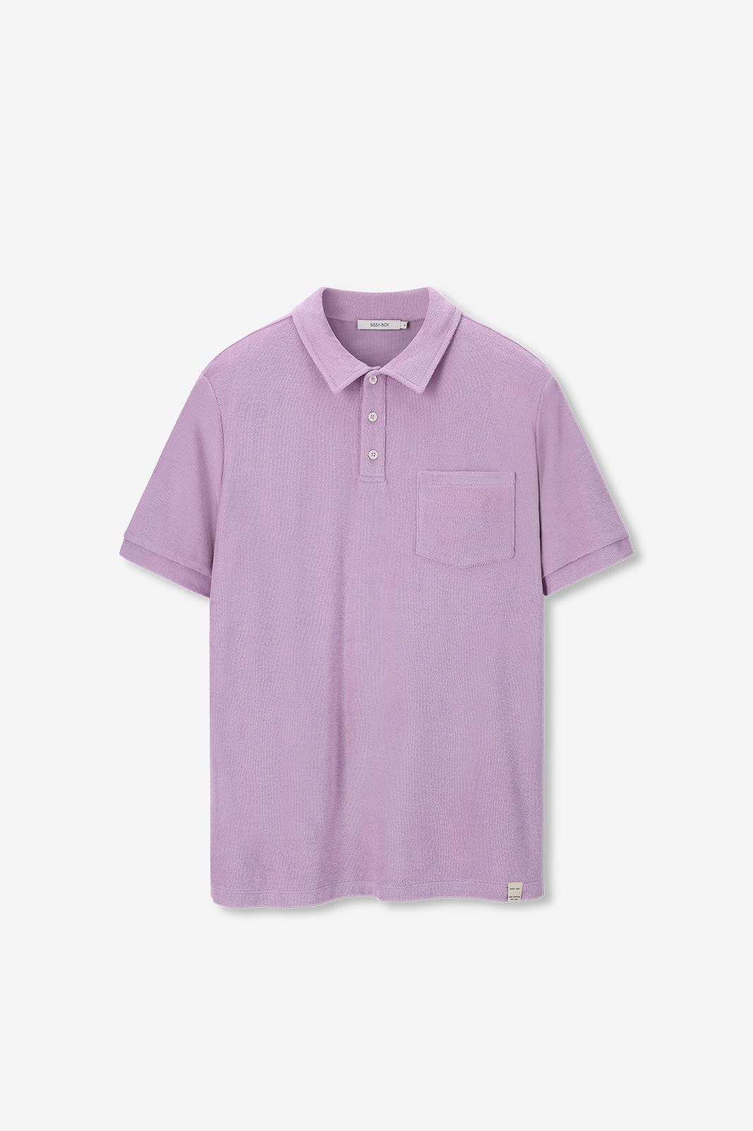 Polo en tissu éponge - violet clair