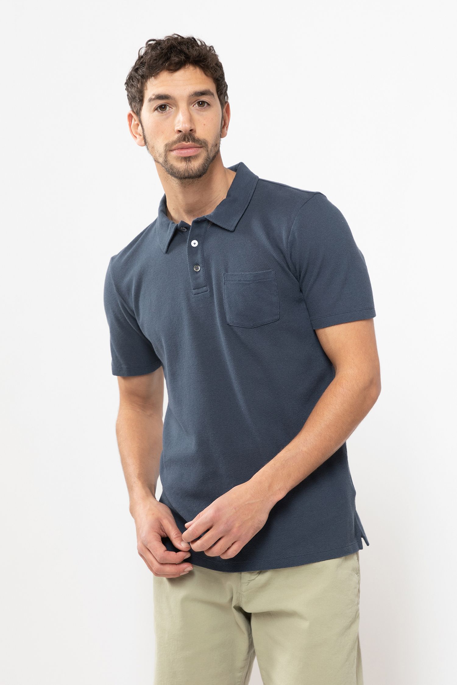 Donkerblauwe polo heren hot sale