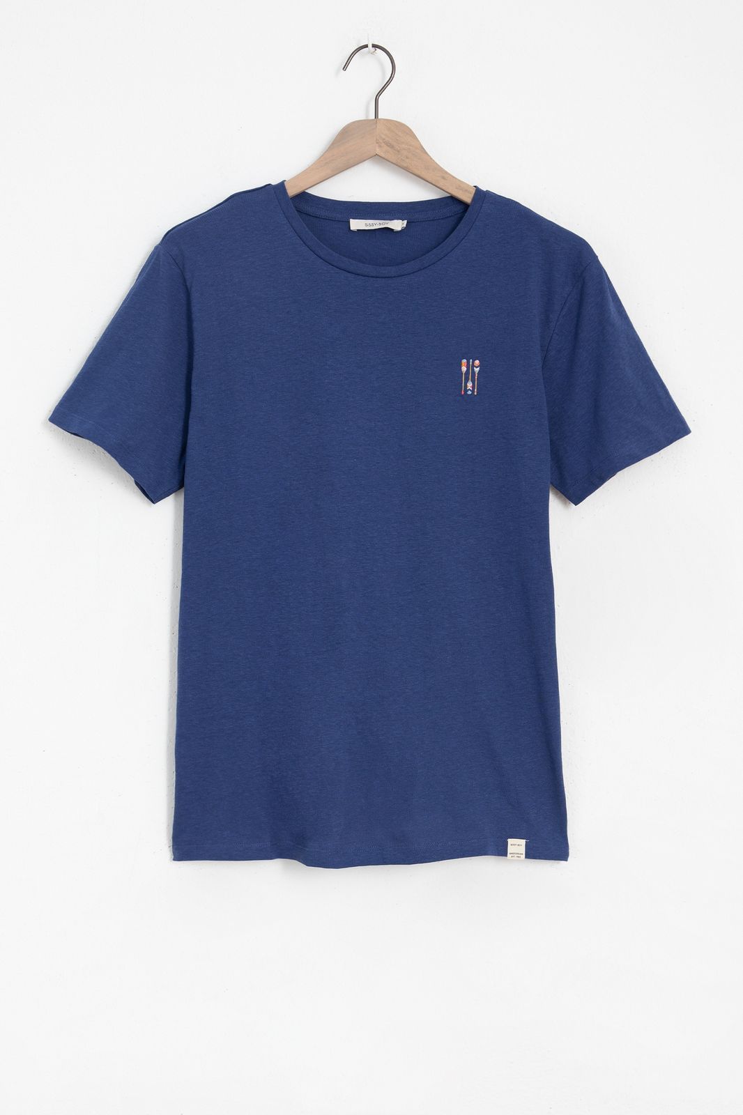 Donkerblauw katoenen T-shirt met logo - Heren | Sissy-Boy