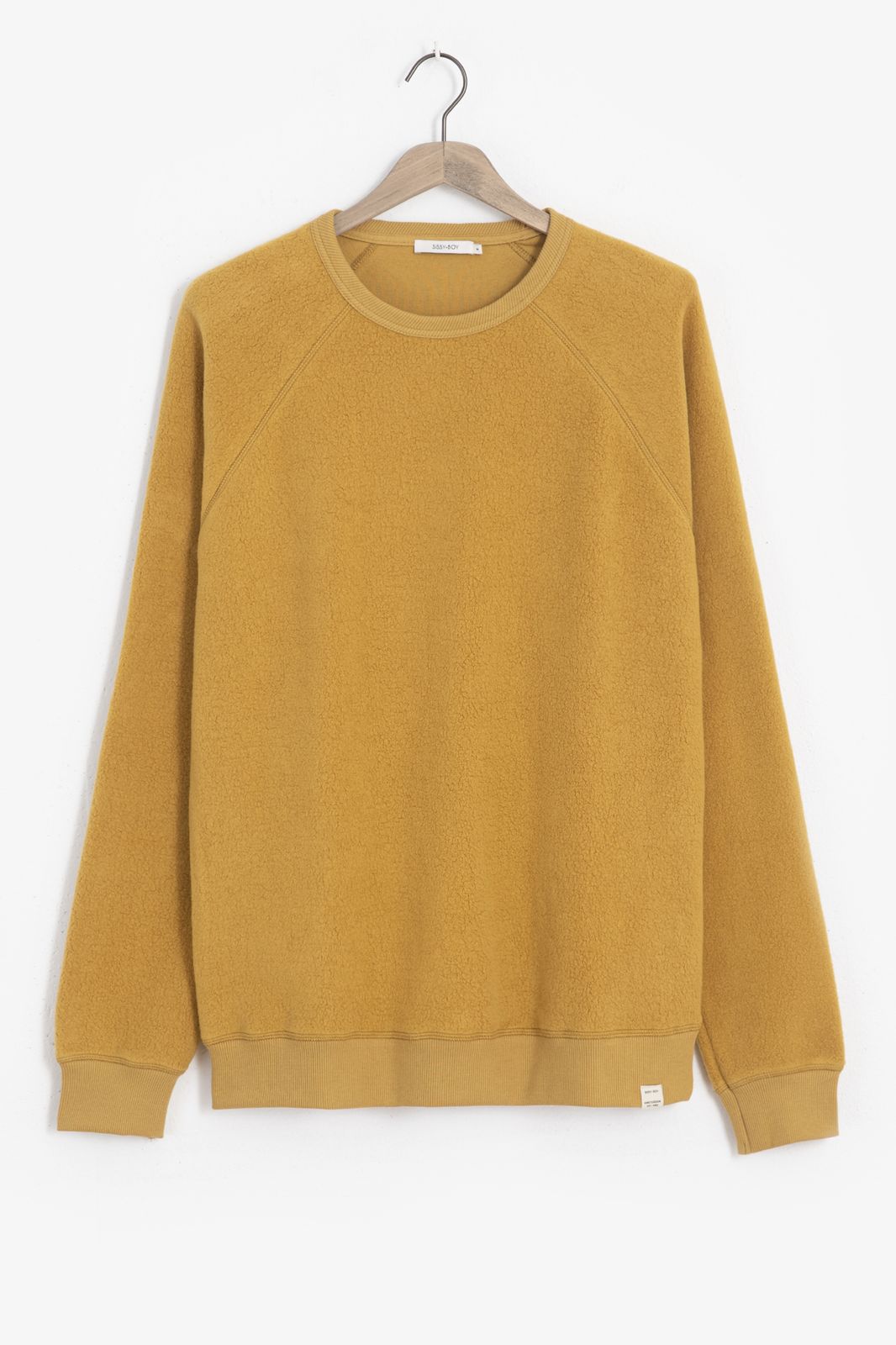 Gele fleece raglan sweater - Heren | Sissy-Boy