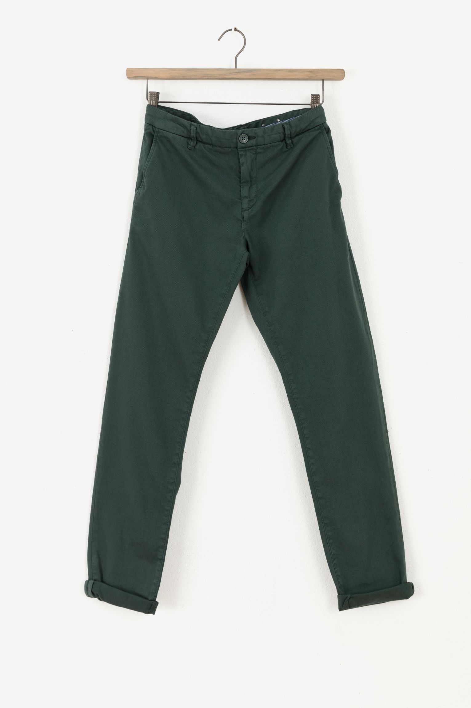 Donkergroene canvas chino - Heren | Sissy-Boy
