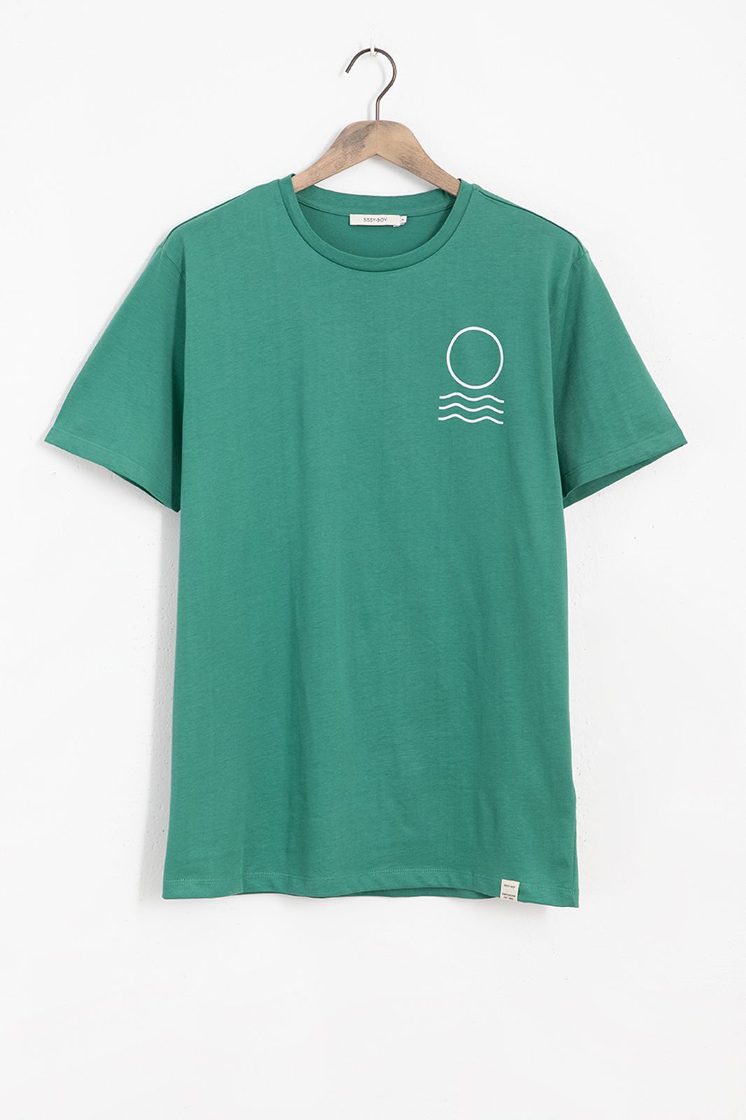 Groen T-shirt met print op rug