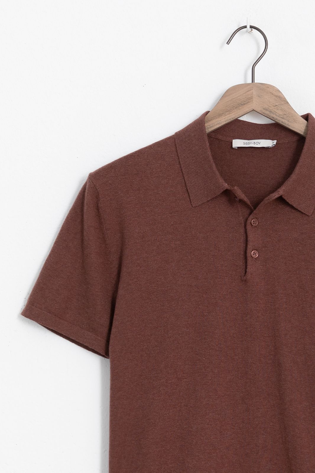 Donkerrode cashmere polo - Heren | Sissy-Boy