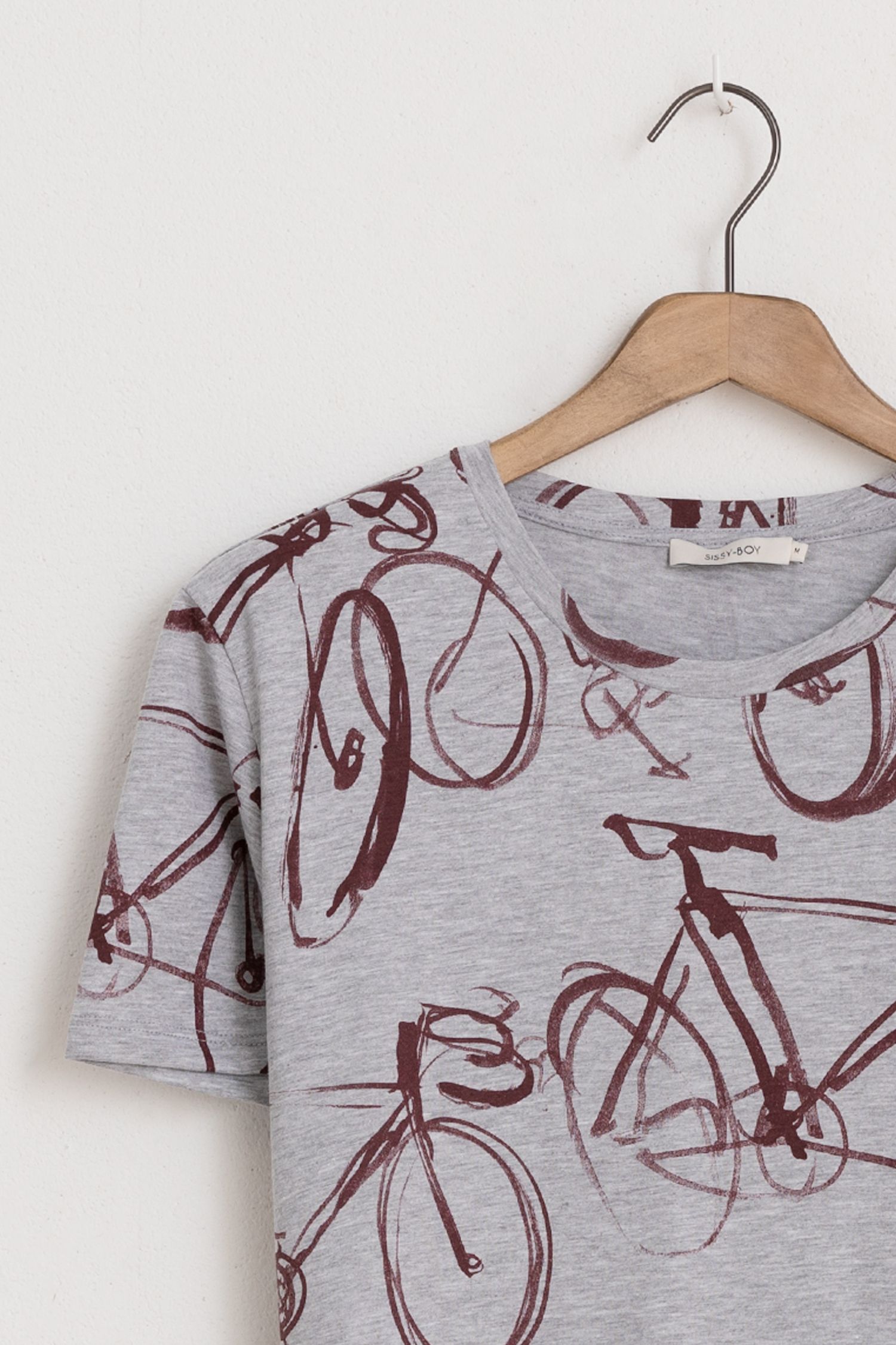 Shirt met fiets print sale