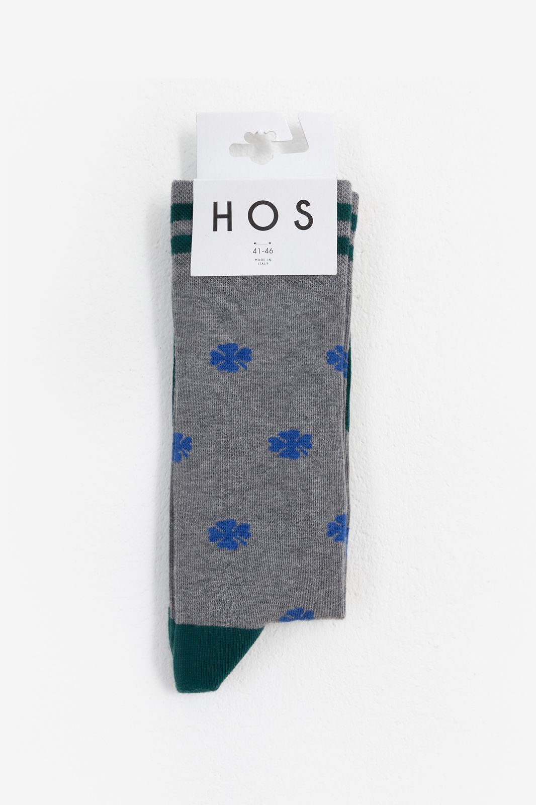 Heroes On Socks grijze sokken klavertjes - Heren | Sissy-Boy