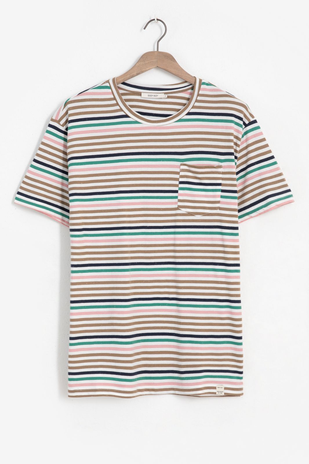 Multicolor gestreept T-shirt - Heren | Sissy-Boy
