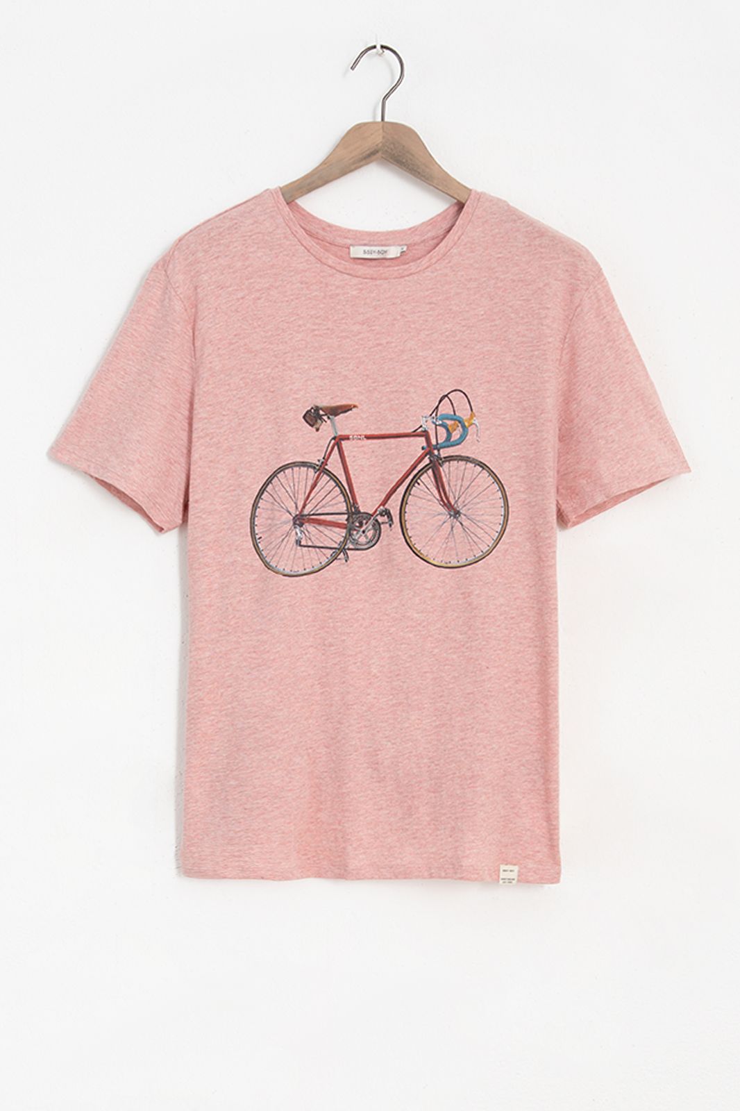 Lichtroze T-shirt bike