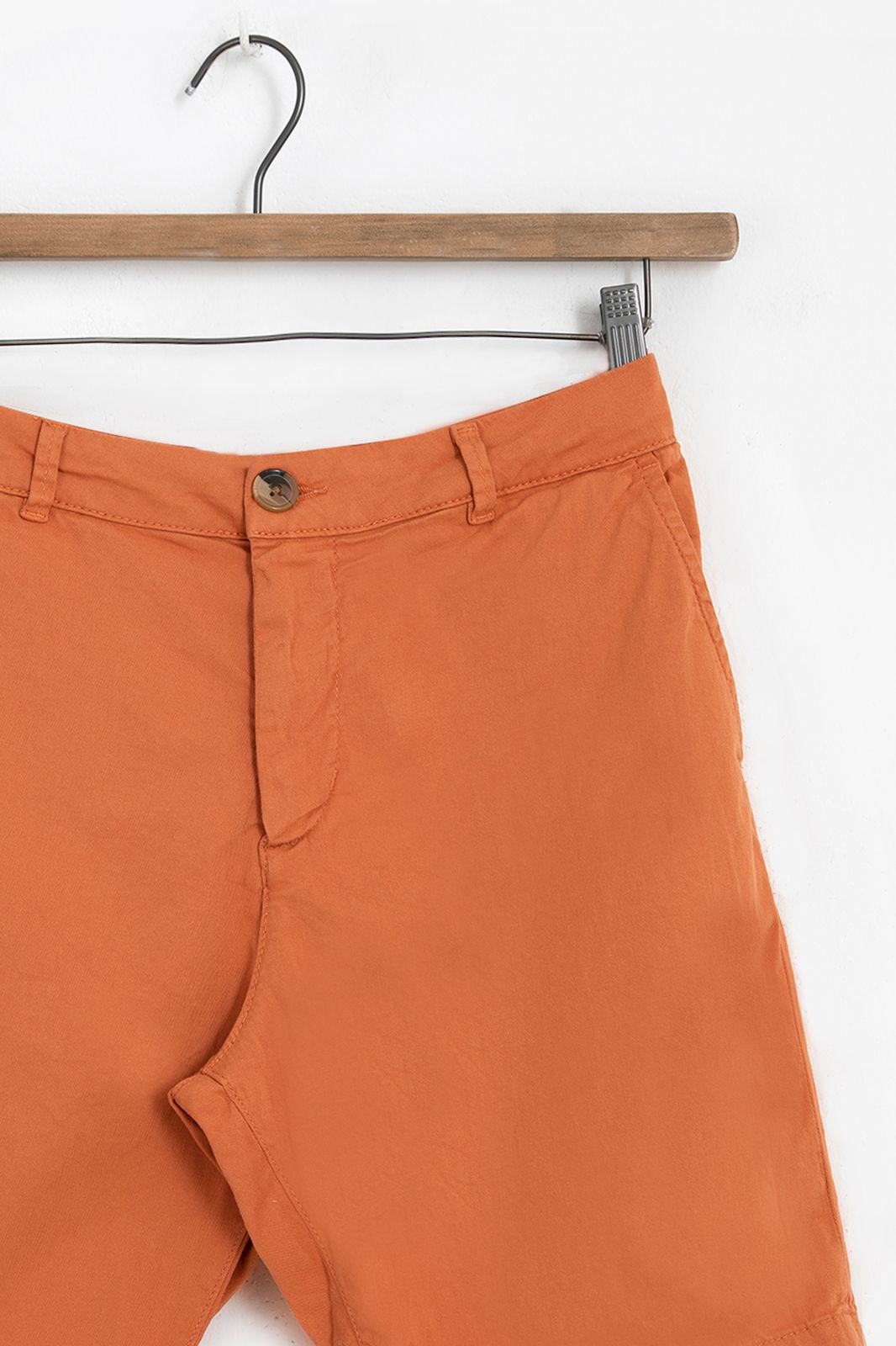 Oranje katoenen chino shorts - Heren | Sissy-Boy