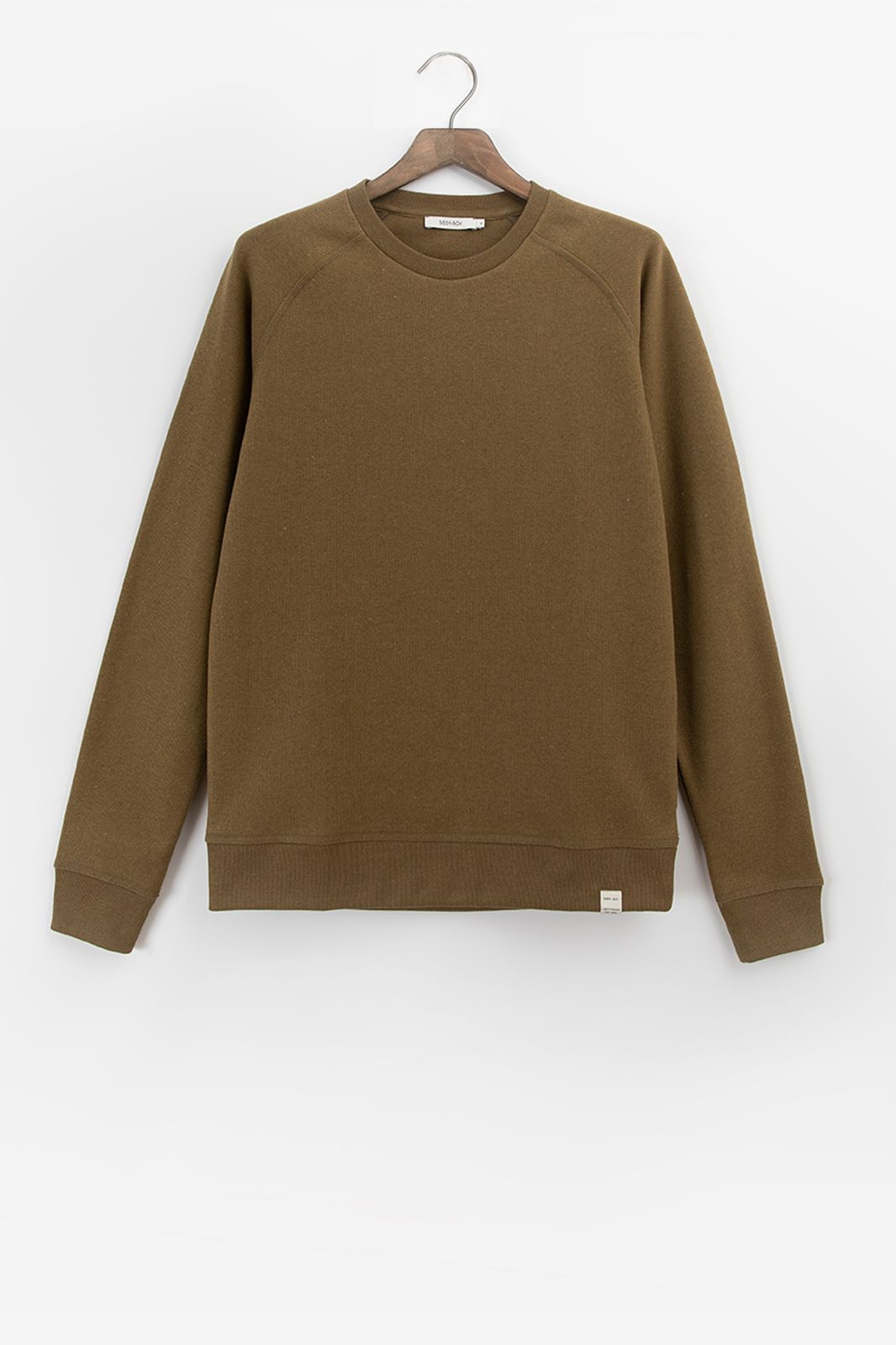 Bruine raglan sweater - Heren | Sissy-Boy