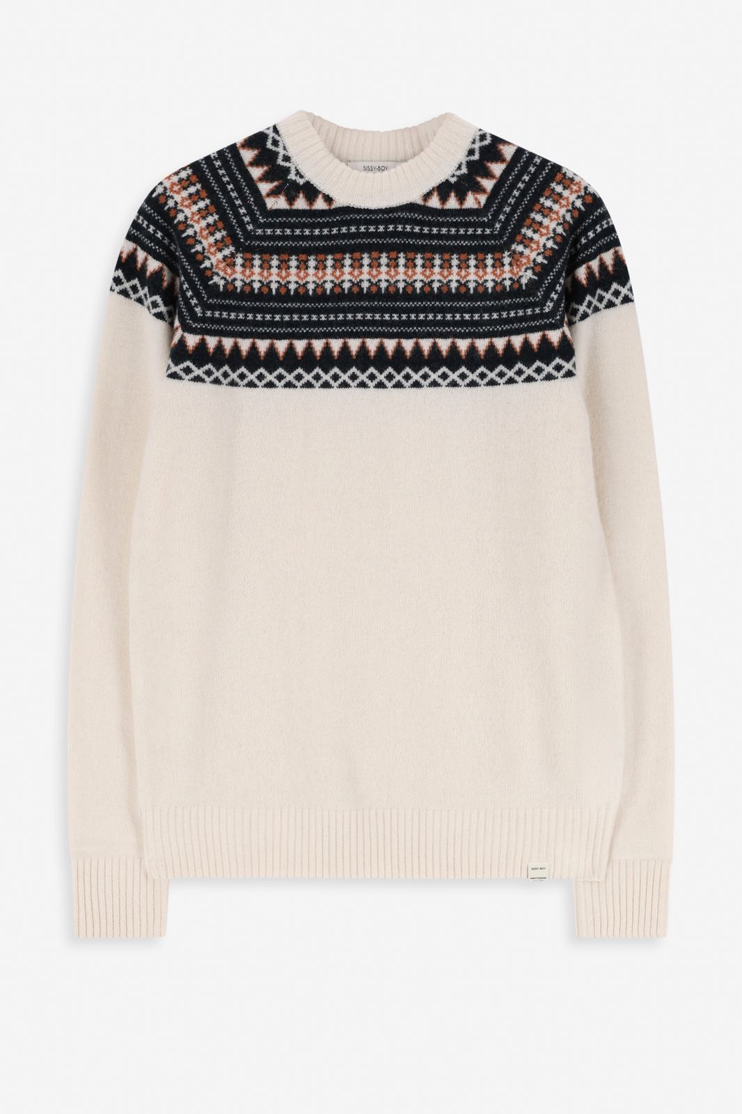 Pull jacquard - blanc