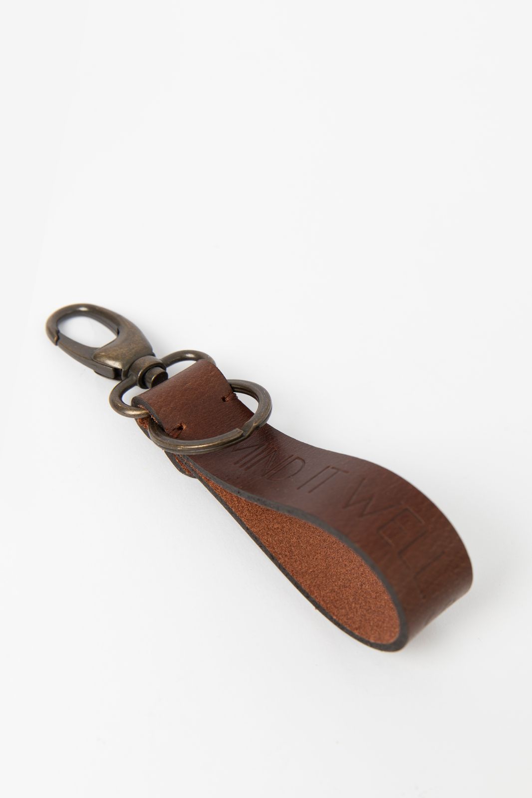 Schlüsselanhänger aus Leder - braun
