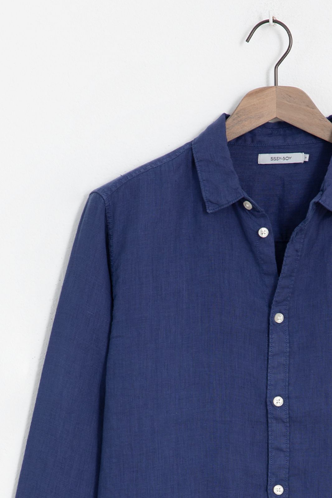 Ontvangst Toegepast sociaal Donkerblauw linnen overhemd - Heren | Sissy-Boy