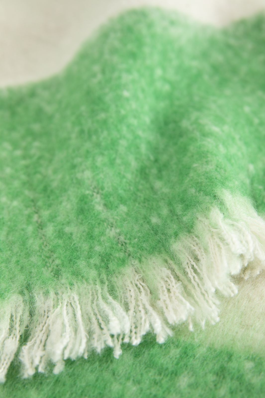 Schal mit Blockmuster - weiß/grün
