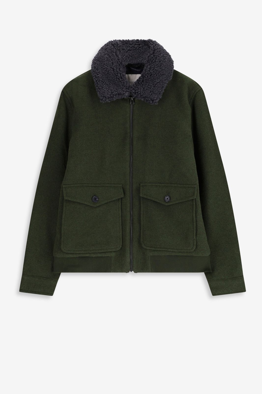 Veste bomber courte - vert foncé