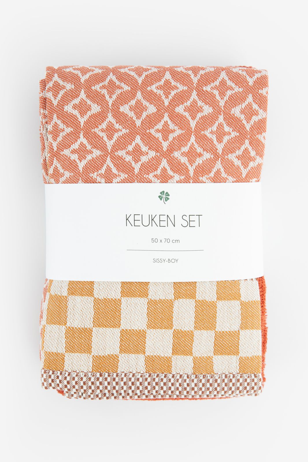 Essuie-mains et torchon - orange foncé